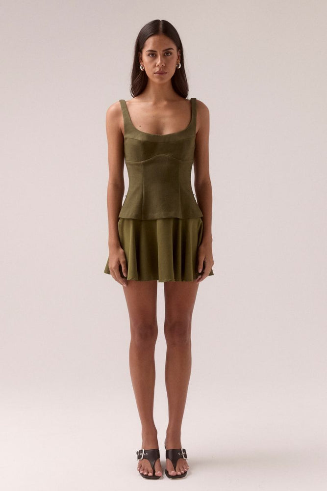 DEMI MINI DRESS - OLIVE
