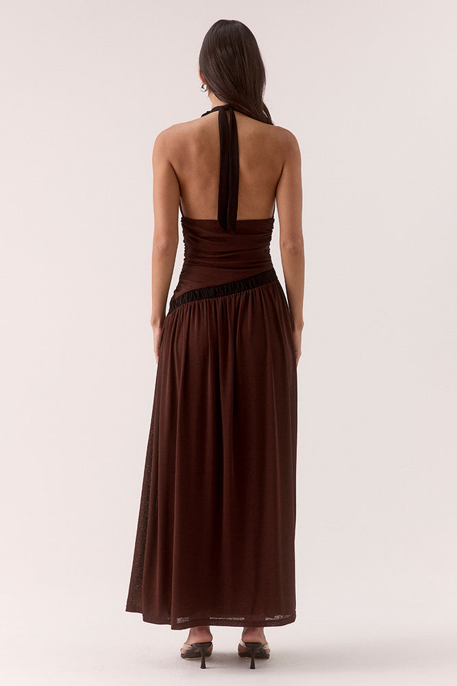 
                      
                        ALORA MAXI DRESS - GANACHE / BLACK
                      
                    