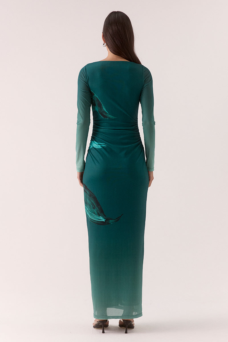 FLORENCE LONGSLEEVE DRESS - EVERGREEN