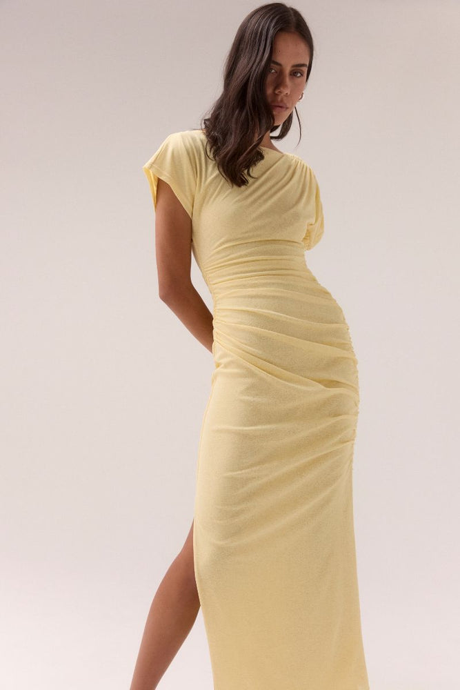 RUA OFF SHOULDER DRESS - LEMONADE