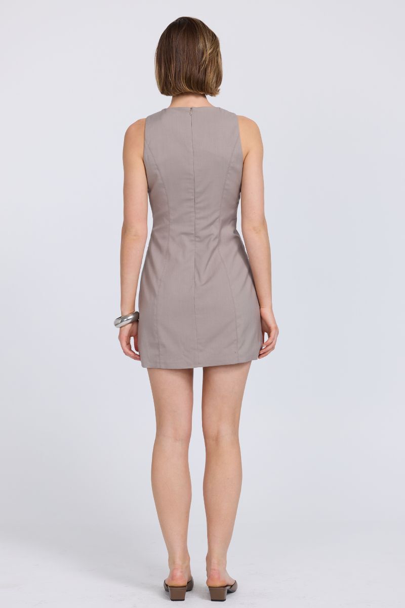 IONA MINI DRESS - TAUPE