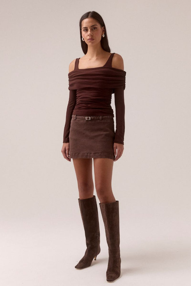 
                      
                        ELAIAN LONG-SLEEVE TOP - RAISIN
                      
                    