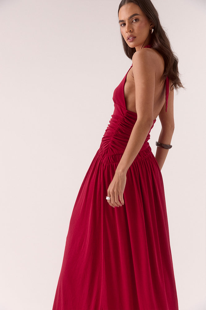 ALORA MAXI DRESS - RASPBERRY