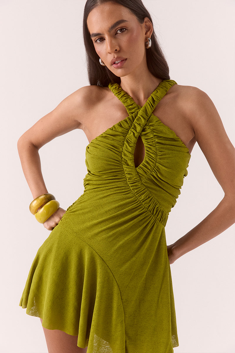 ALORA MINI DRESS - VERDE