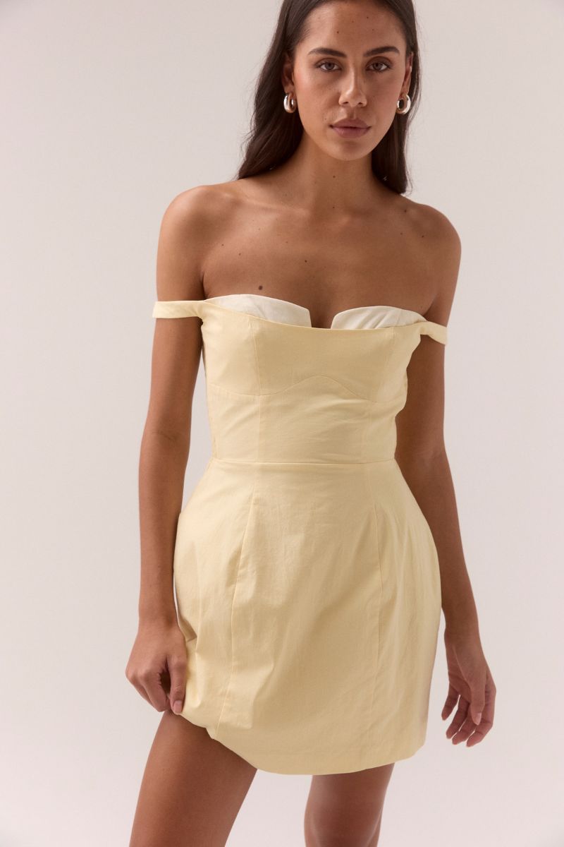LURE MINI DRESS - LEMONADE