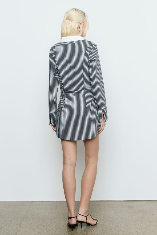 
                      
                        LAIA SHIRT DRESS - BLACK STRIPE
                      
                    