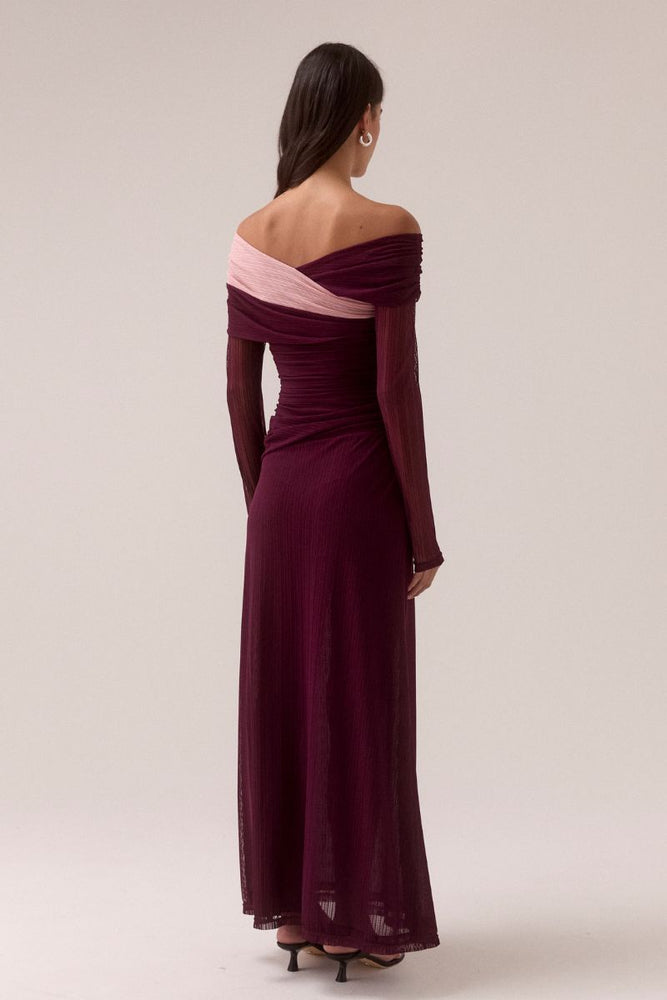 
                      
                        CASCADE MESH DRESS - PLUM
                      
                    