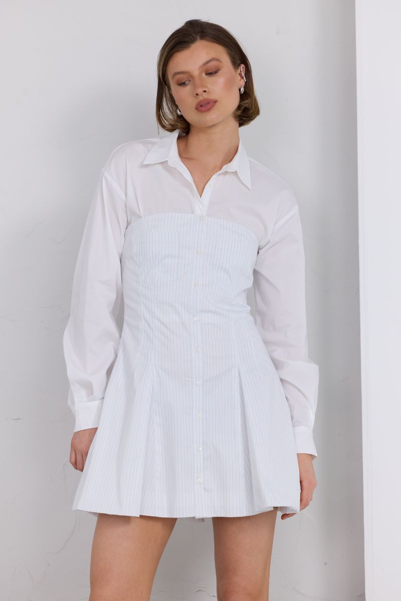 PERPETUAL SHIRT DRESS - WHITE