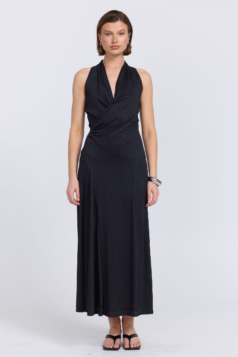 NOSTALGIA MESH DRESS - BLACK