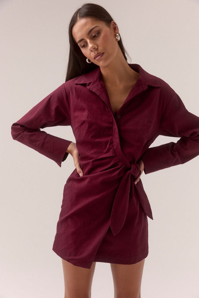 
                      
                        PRIMARY SHIRT DRESS - PLUM
                      
                    