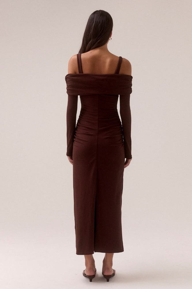 
                      
                        ELAIAN LONG-SLEEVE DRESS - RAISIN
                      
                    