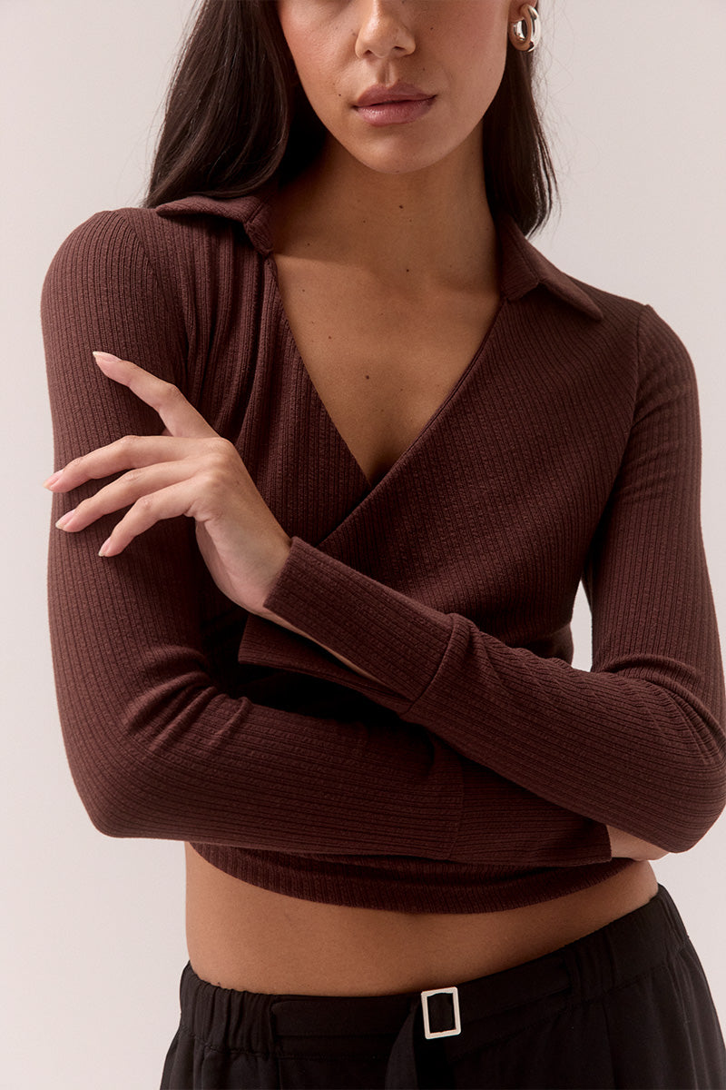 EMILE TOP - CHOCOLATE