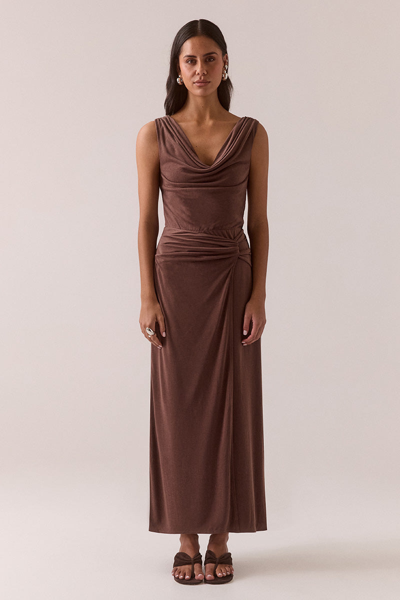 REYA DRESS - HAZELNUT