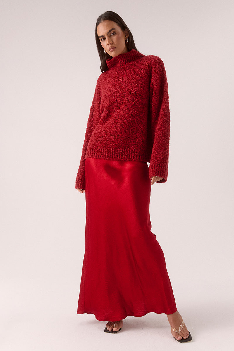 VERSE COMBO KNIT-POPPY