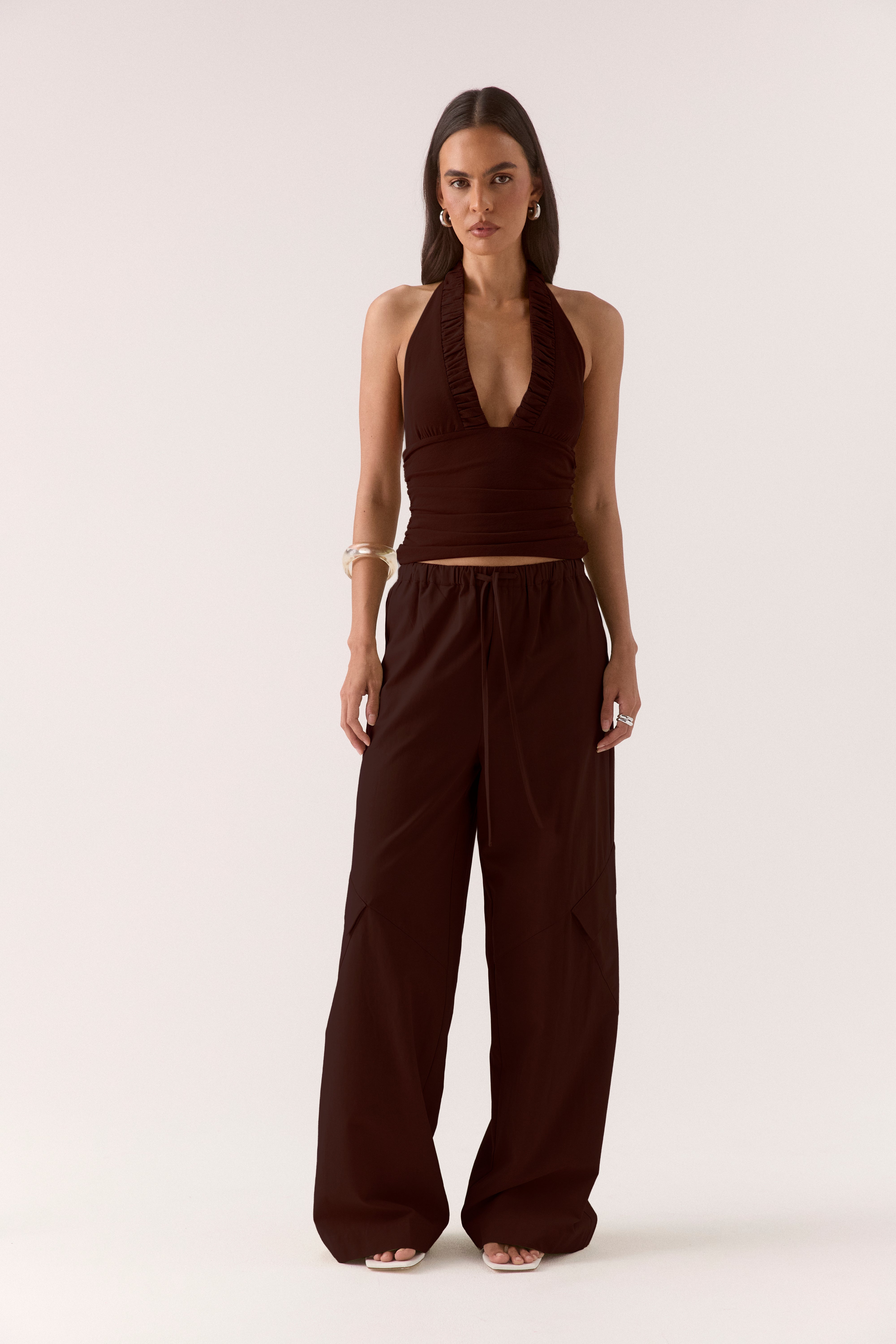 ALORA TOP - CHOCOLATE