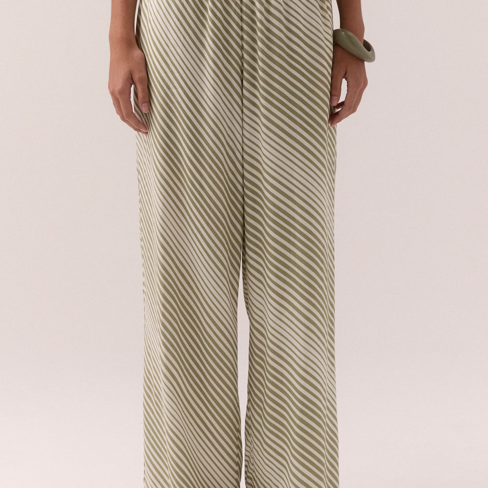 VISTA PANTS - OLIVE STRIPE