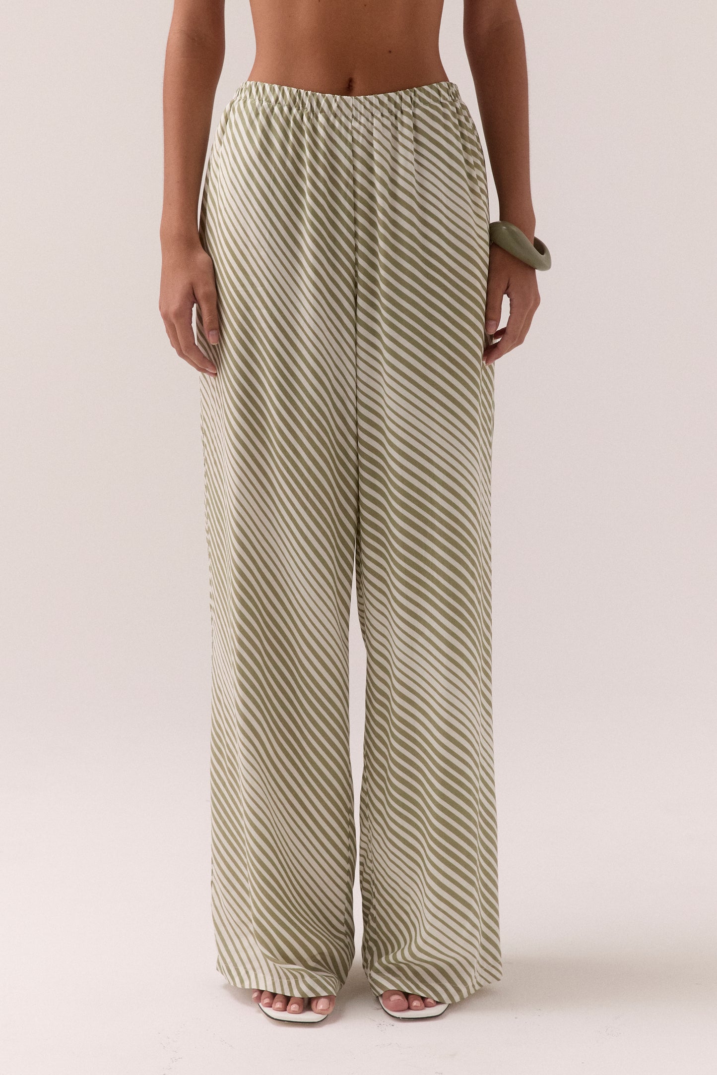 VISTA PANTS - OLIVE STRIPE