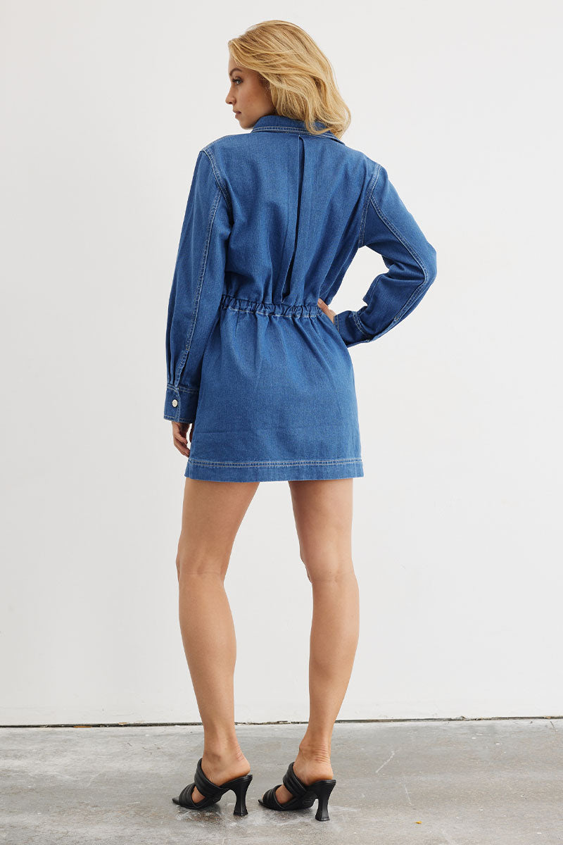 
                  
                    Sovere women's Clothing Sydney Advance Denim Mini Dress Blue
                  
                
