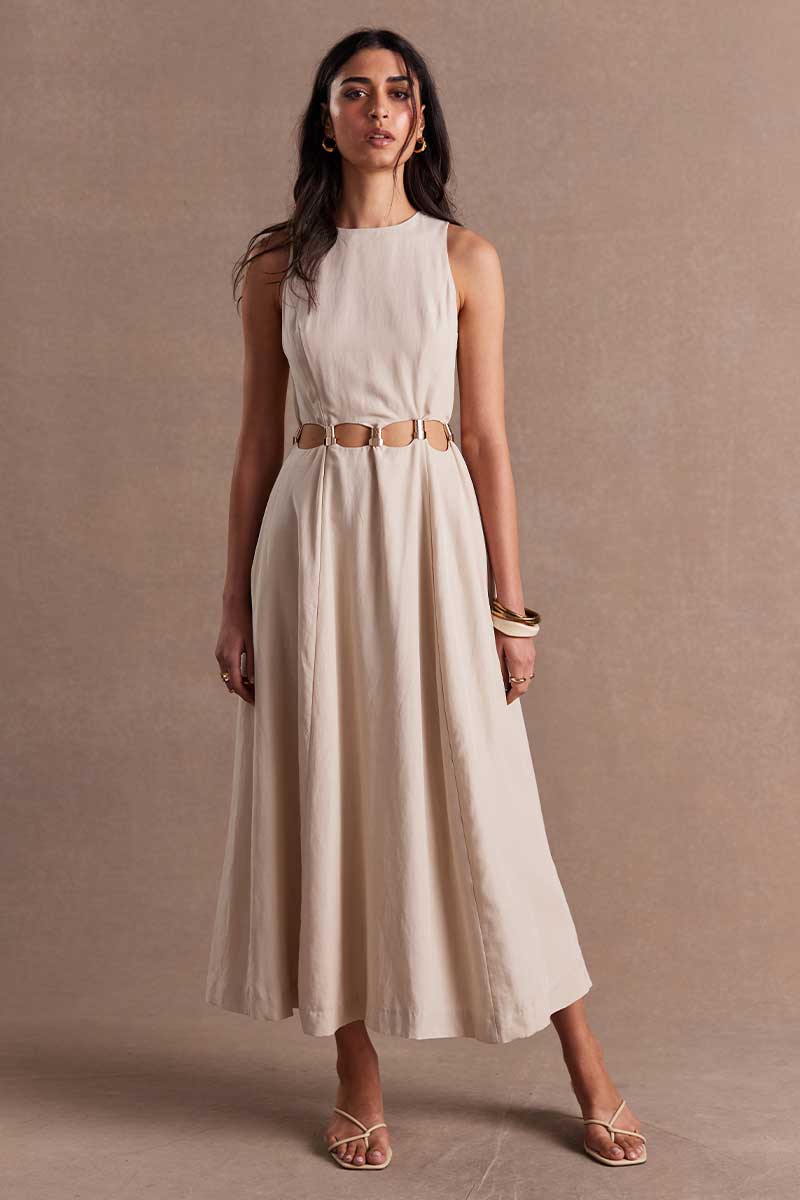 ADORNEMENT DRESS - PARCHMENT
