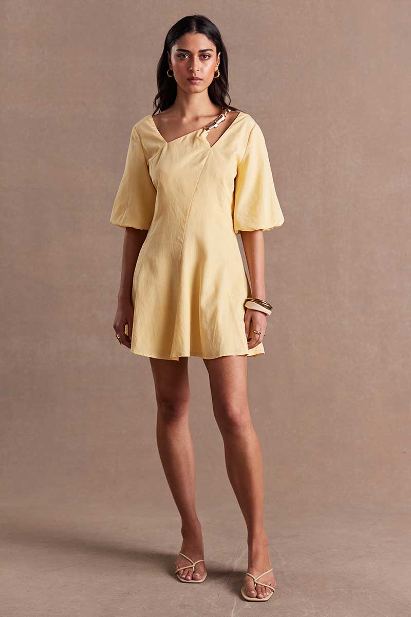 ADORNMENT MINI DRESS - BUTTER