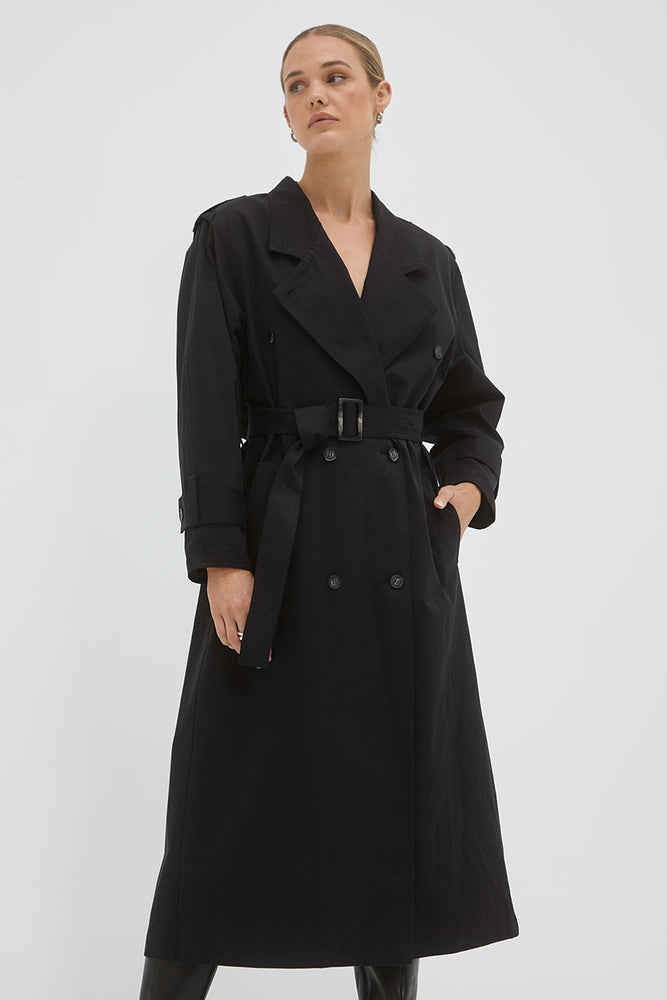 
                  
                    Sovere women's Clothing Sydney Agency Trench Coat Black
                  
                