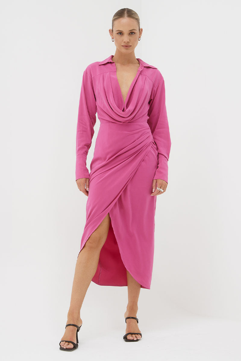 
                  
                    Sovere Studio women's Clothing Sydney atone midi shirt dress pink
                  
                