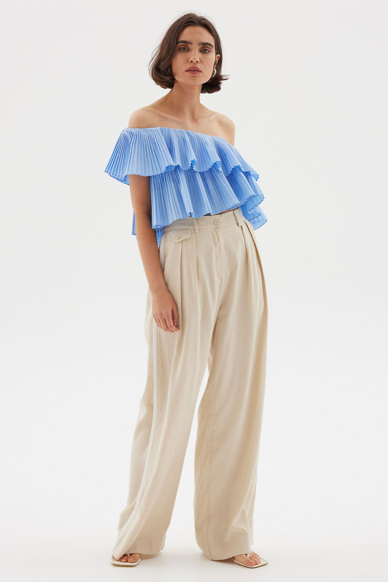 
                  
                    Sovere women's Clothing Sydney Bliss Crop Top Blue
                  
                