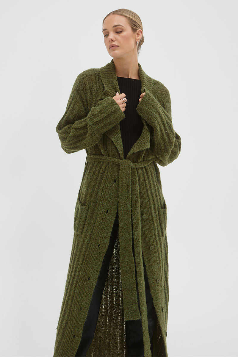 
                  
                    Sovere women's Clothing Sydney Everleigh Maxi knit Cardigan Green
                  
                