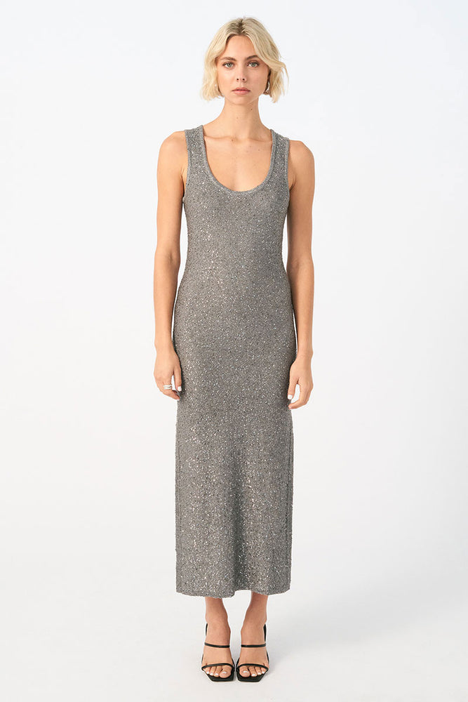 
                  
                    Sovere women's Clothing Sydney Gleam Midi Dress Silver
                  
                