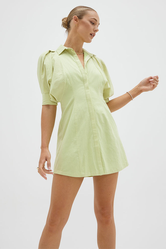 Sovere women's Clothing Sydney hush shirt dress green