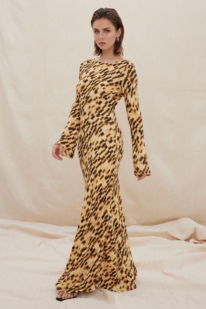 
                  
                    Sovere women's Clothing Sydney Imbued Sheer Maxi Dress Golden
                  
                