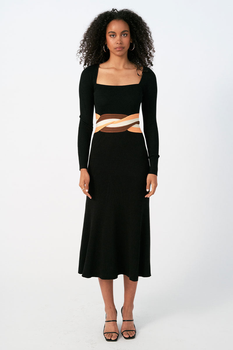 Sovere Studio women's Clothing Sydney inertia knit dress black