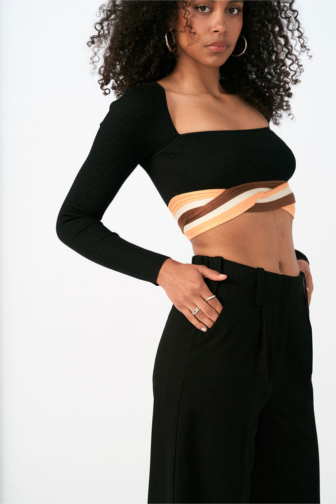 
                  
                    Sovere Studio women's Clothing Sydney Inertia knit crop black
                  
                