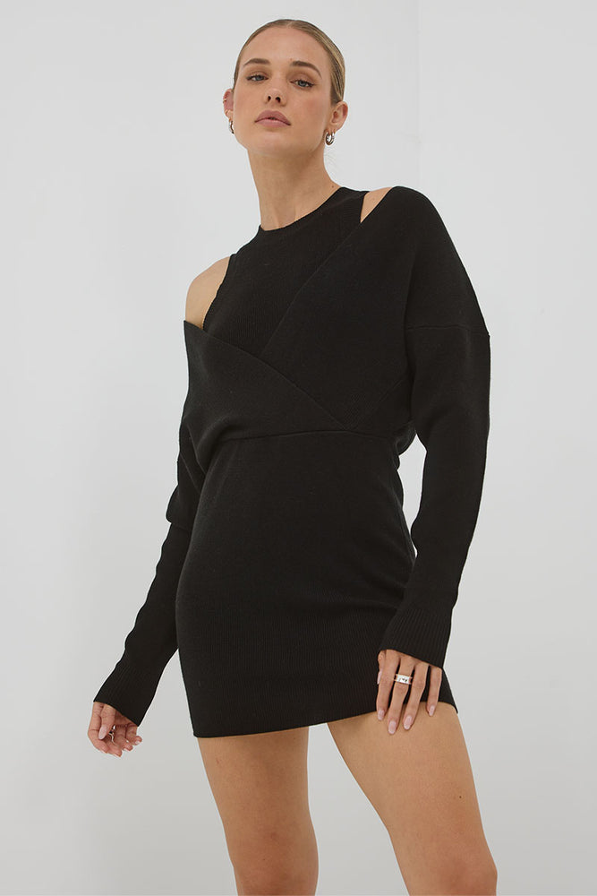 
                  
                    Sovere women's Clothing Sydney Legacy Combo Knit Dress Black
                  
                