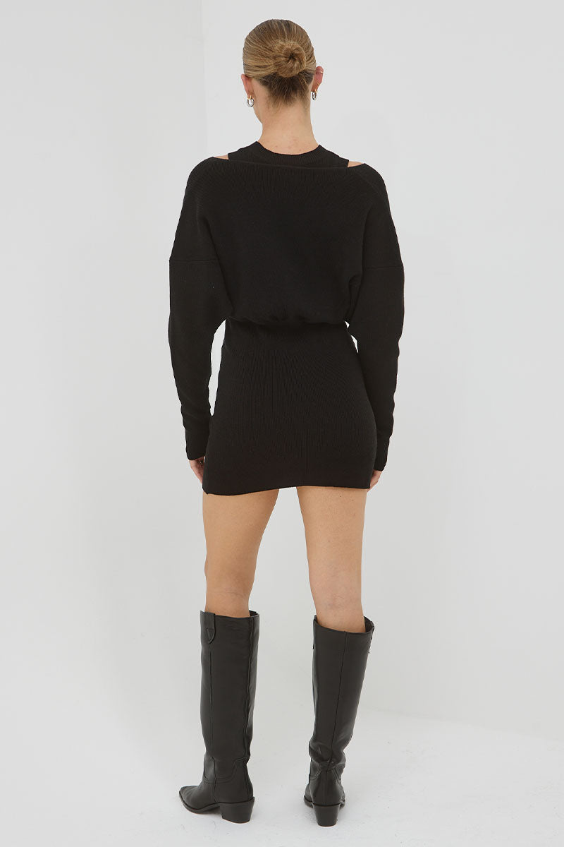 
                  
                    Sovere women's Clothing Sydney Legacy Combo Knit Dress Black
                  
                