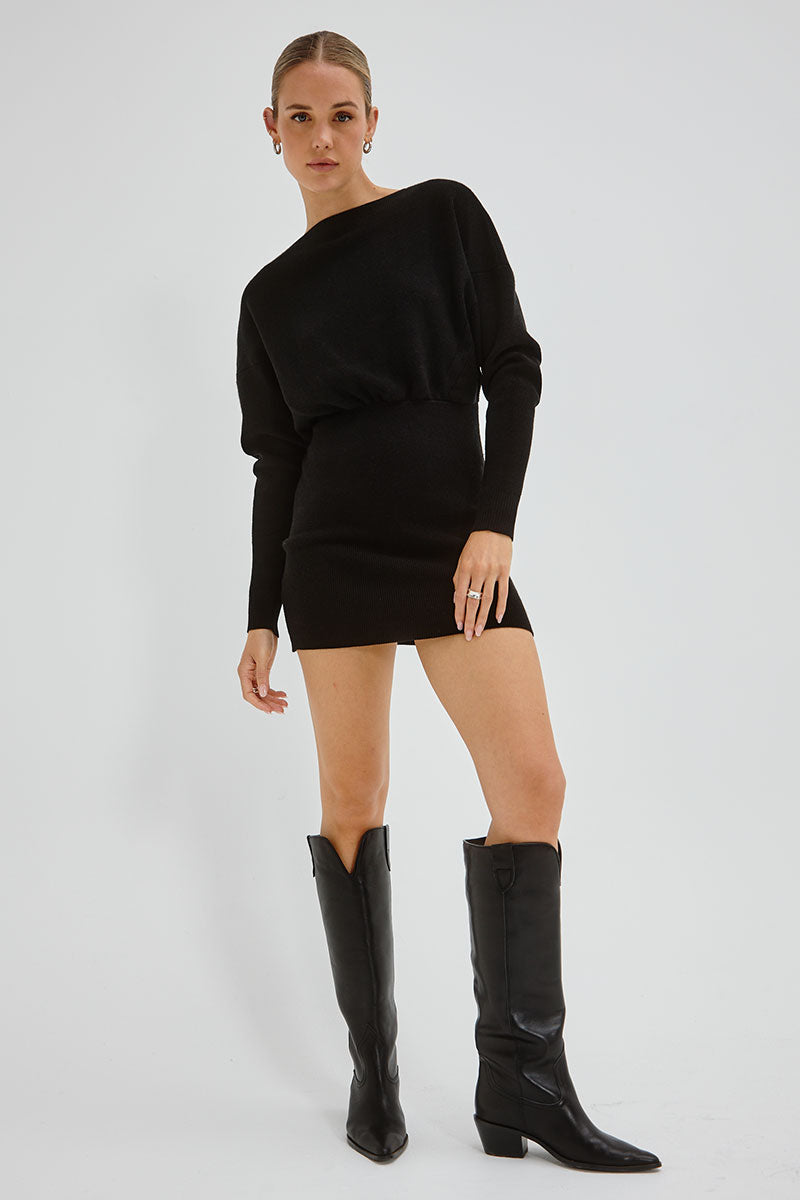 
                  
                    Sovere women's Clothing Sydney Legacy Combo Knit Dress Black 
                  
                