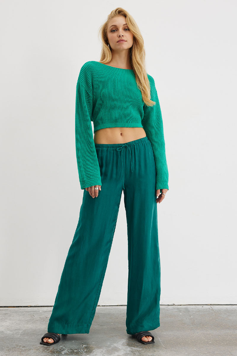 Sovere women's Clothing Sydney Overtime Knit Jumper Green