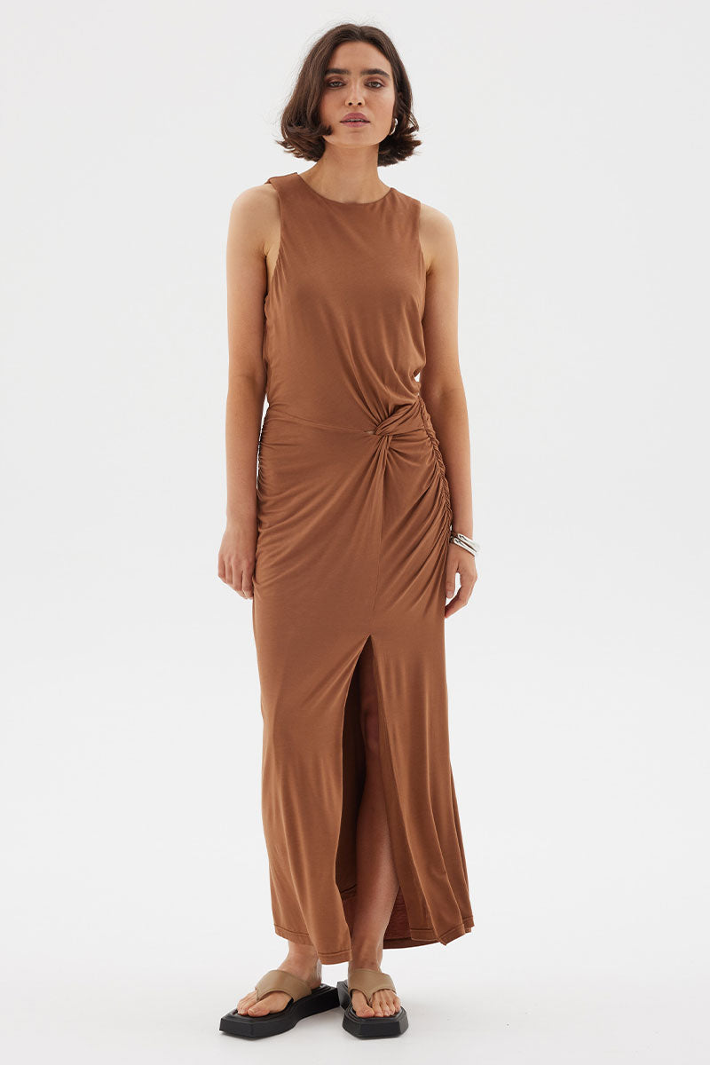 Sovere women's Clothing Sydney revelation Midi Dress brown