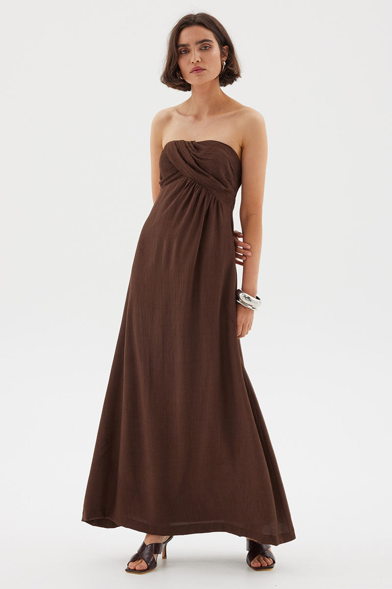 Sovere women's Clothing Sydney Seaira Midi Dress Brown