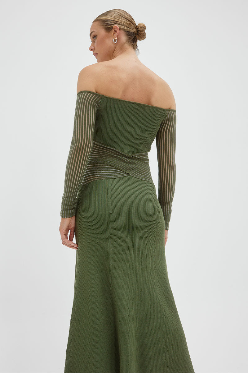 
                  
                    Sovere Studio women's Clothing Sydney tilt knit dress olive green
                  
                
