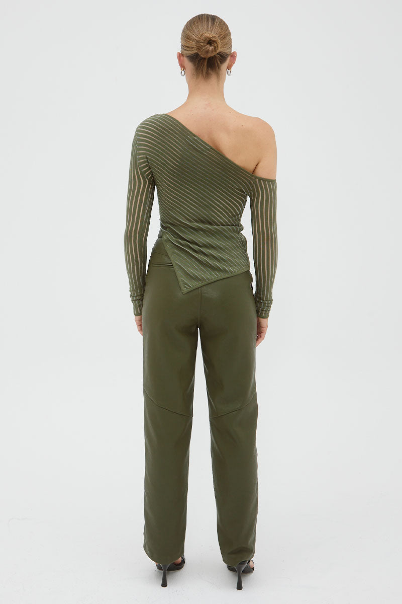 
                  
                    Sovere Studio women's Clothing Sydney tilt knit top olive green
                  
                