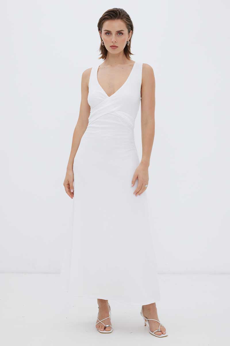 Sovere women's Clothing Sydney Unexpected Midi Dress White