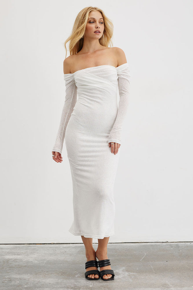 
                  
                    Sovere women's Clothing Sydney Vela knit twist dress White
                  
                