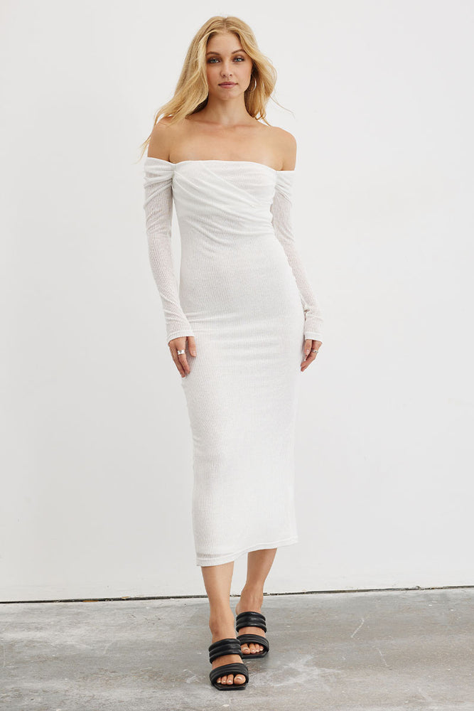 
                  
                    Sovere women's Clothing Sydney Vela knit twist dress White
                  
                