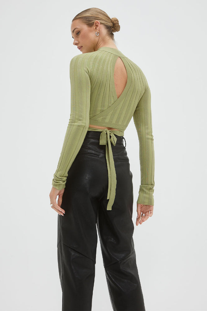 Sovere women's Clothing Sydney Zeta Reversible knit skivvy olive