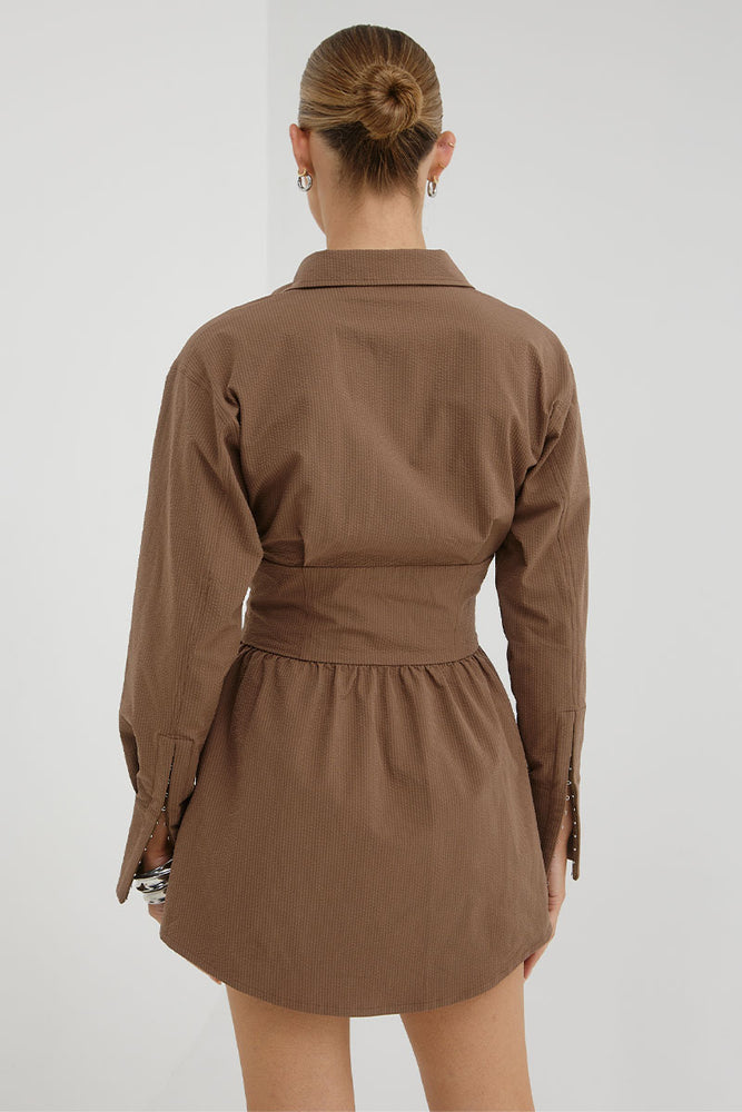 
                  
                    Sovere women's Clothing Sydney reminisce shirt dress brown
                  
                