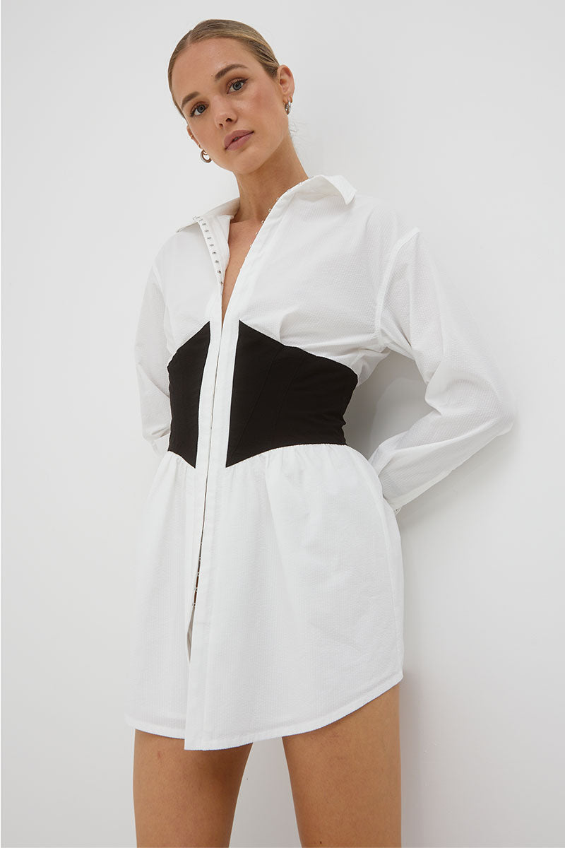 
                  
                    Sovere women's Clothing Sydney reminisce shirt dress black and white
                  
                