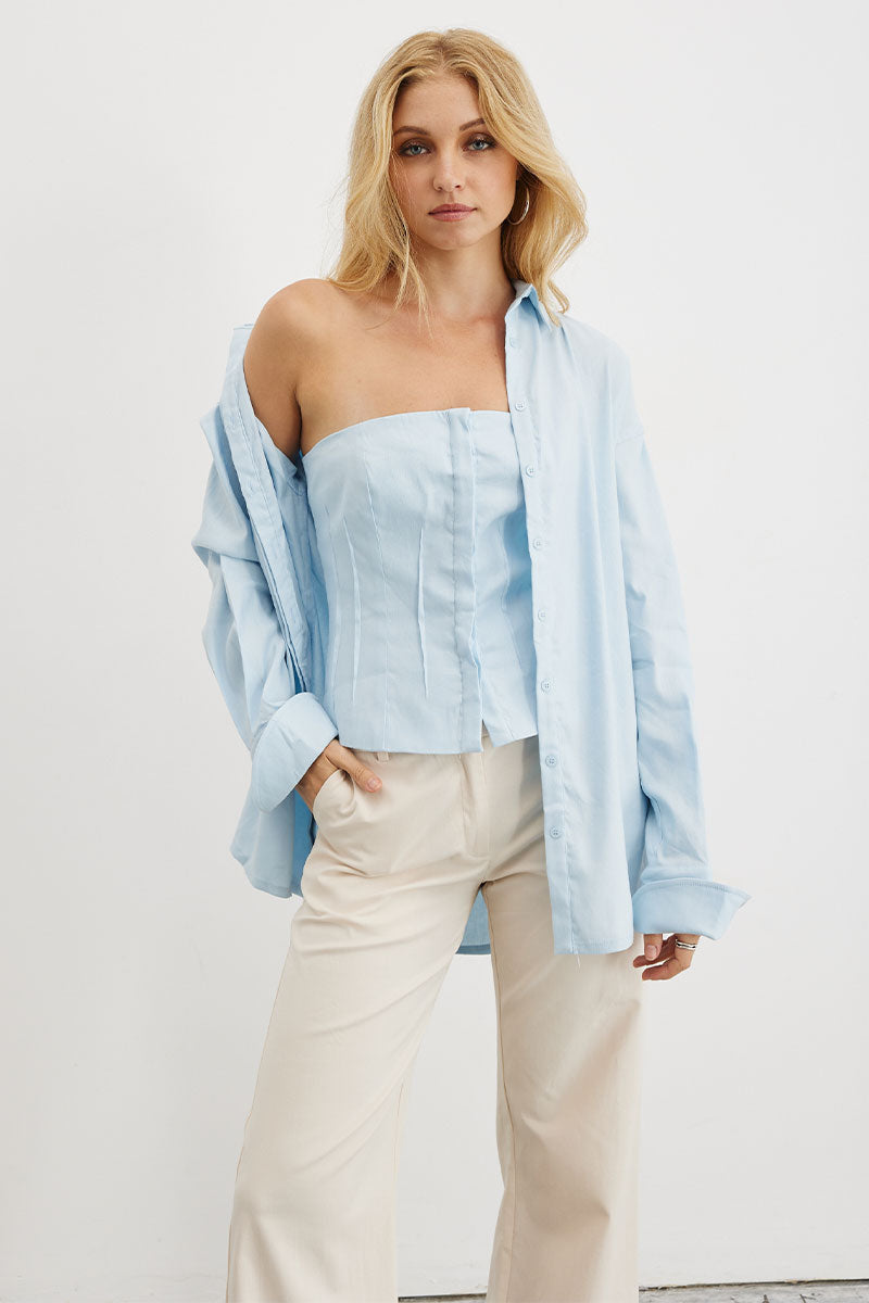 
                  
                    Sovere women's Clothing Sydney Alter Combo Bodice Shirt Blue
                  
                