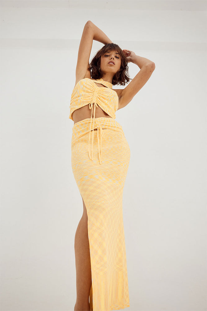 Sovere Studio Womens Clothing Sydney Allure Knit Skirt Yellow