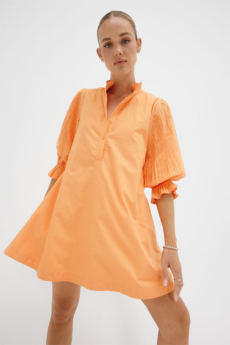 
                  
                    FOCUS PLEAT SMOCK DRESS - PAPAYA
                  
                